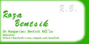 roza bentsik business card